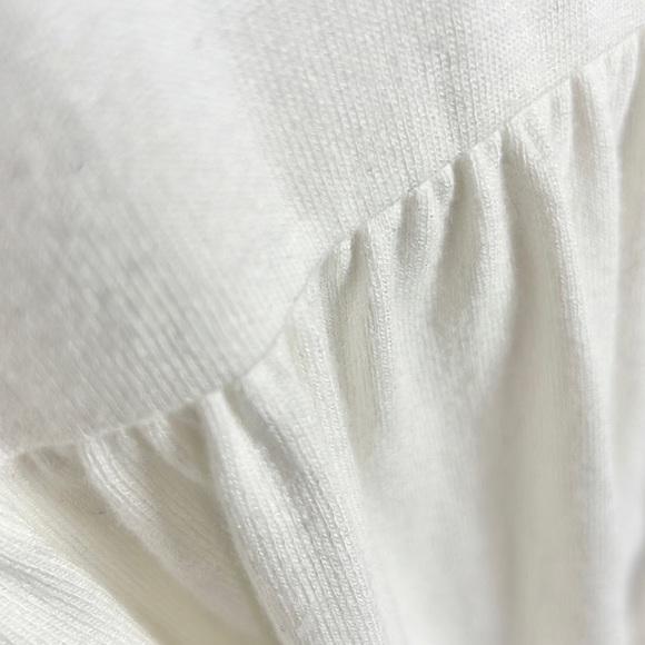 ANDREE |🍦Light Cream Thin Knit 1/2 Sleeves Loose Oversized Sweater - Picture 8 of 8